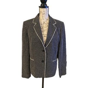 Talbots Black and White Women’s Blazer